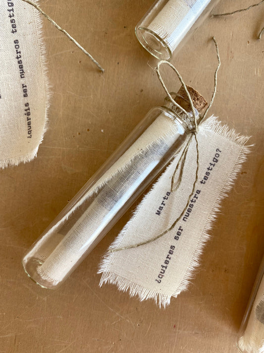 BOTELLA CRISTAL / LÁMINA REVELADO ALGODÓN 9/6