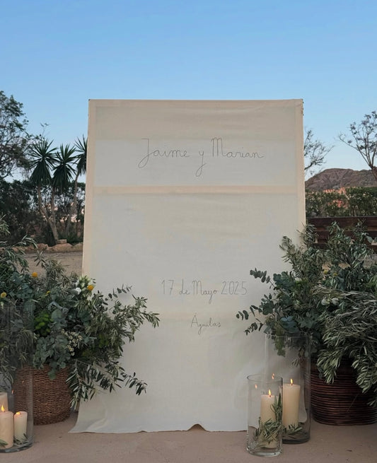 CARTEL BIENVENIDA ALGODÓN